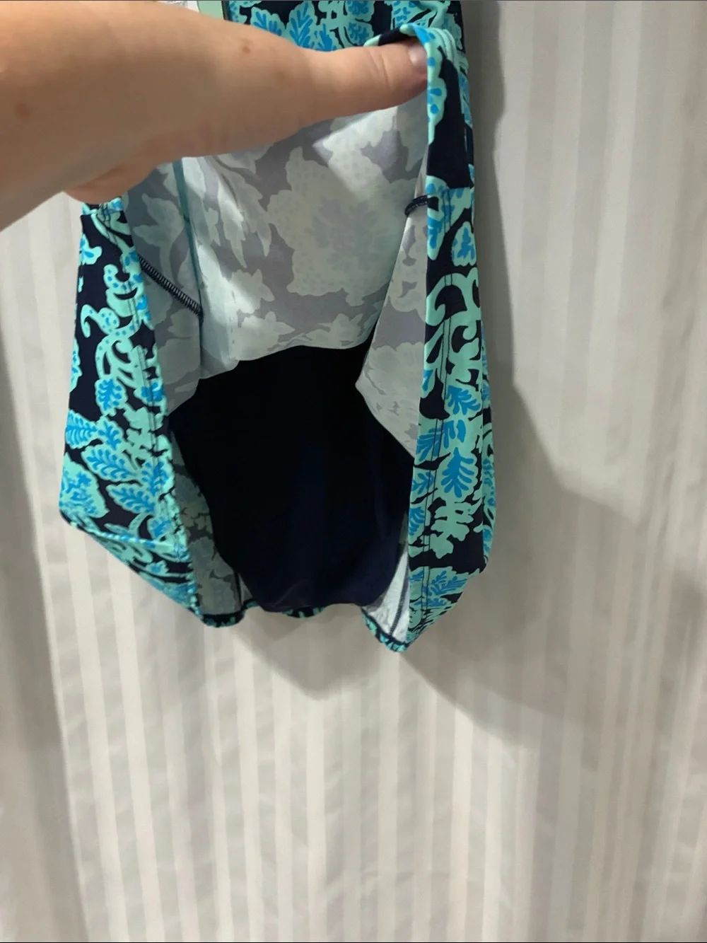 Swim Solutions Blue & Turquoise Floral One-Piece Swimdress - Picture 11 of 11
